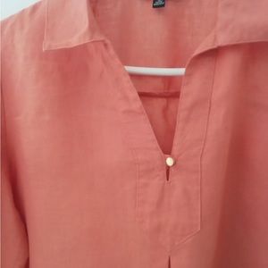 Ellen Tracy pink long sleeve shirt Sz L